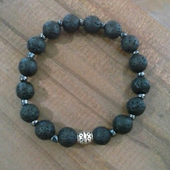 Other - men black Lava stone bracelet